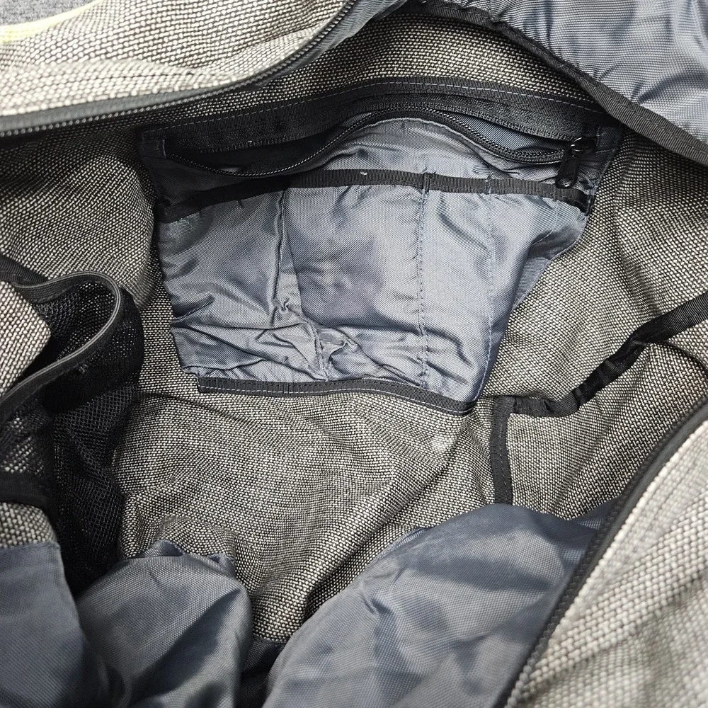 Timbuk2‎ Duffel Bag Black Gray Green Colorblock Nylon Utility Travel Carryall